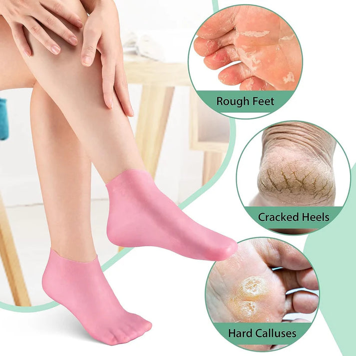 Silicone Moisturizing Socks - Pair