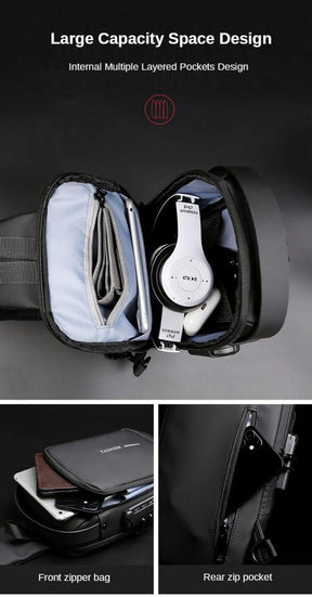 Anti-Theft Sling Bag With USB Charging Port